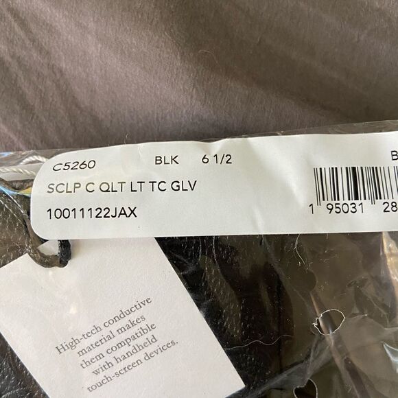 Coach leather gloves for women 6.5 - Picture 3 of 4